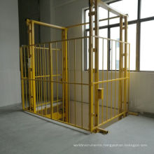 Top quality hydraulic goods elevator cargo guide rail lift platform